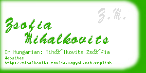 zsofia mihalkovits business card